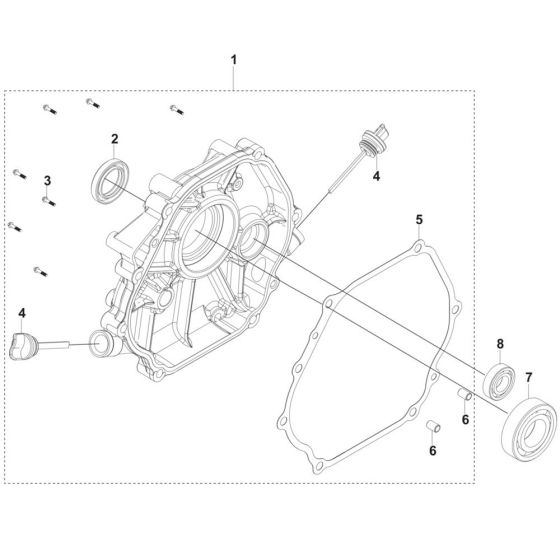 Crankcase Cover Assembly for Husqvarna FS400 LVS Floor Saw