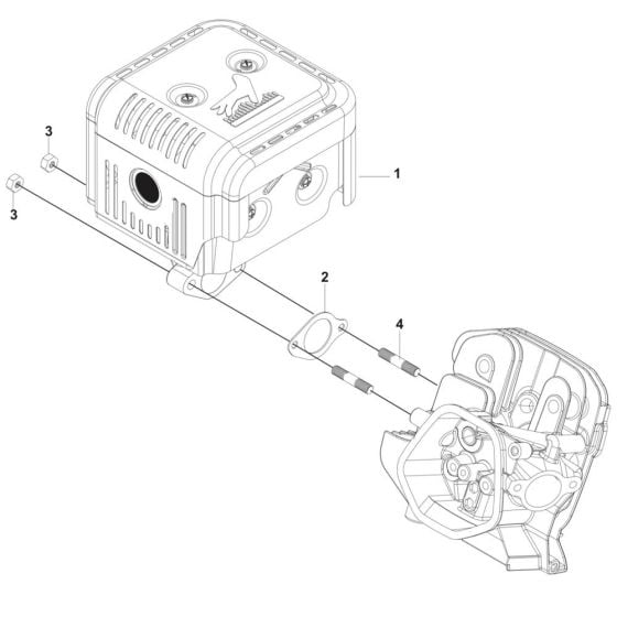 Exhaust Assembly for Husqvarna FS400 LVS Floor Saw