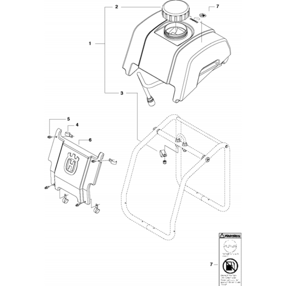 Water Tank & Nose Piece Assembly for Husqvarna FS413 Floor Saw