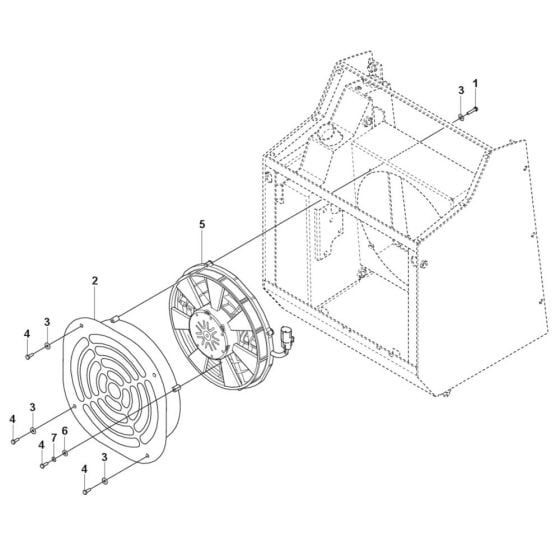 Fan Assembly for Husqvarna FS4600 G II Floor Saw