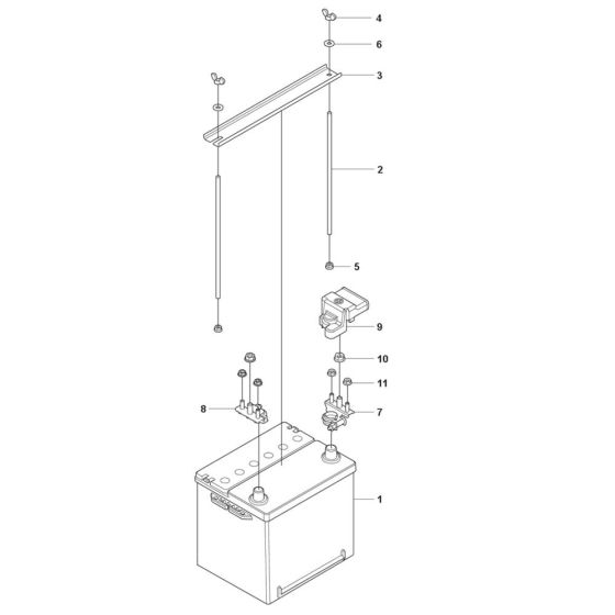 Battery Assembly for Husqvarna FS4600 G II Floor Saw