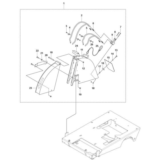 Blade Guard Assembly for Husqvarna FS4600 G II Floor Saw