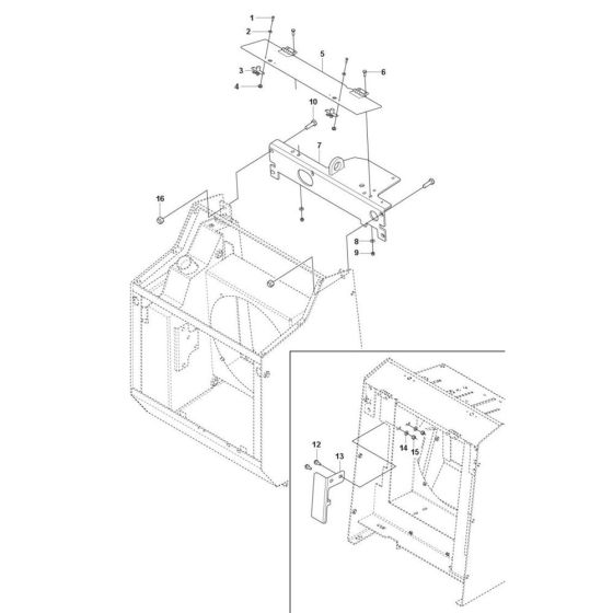 Lift Bail Assembly for Husqvarna FS4600 G II Floor Saw