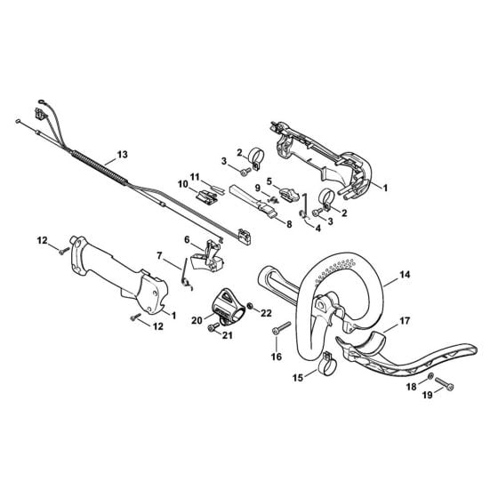 Loop handle Assembly for Stihl FS460C FS460RC Clearing Saw