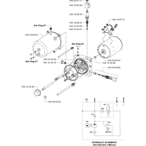 Lift Pump Assembly for Husqvarna FS4800 Floor Saw