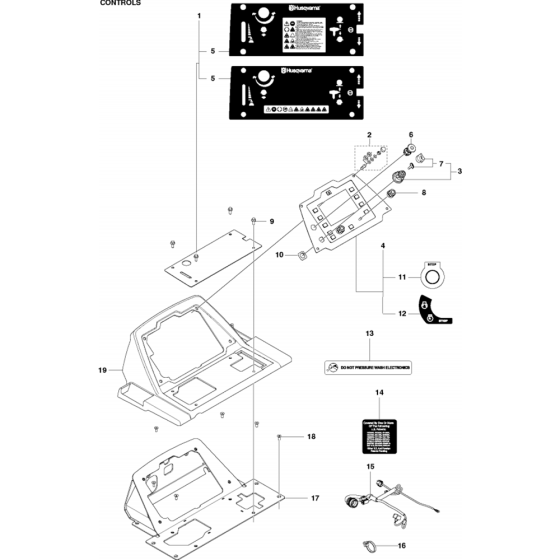 Controls Assembly for Husqvarna FS5000 Floor Saw