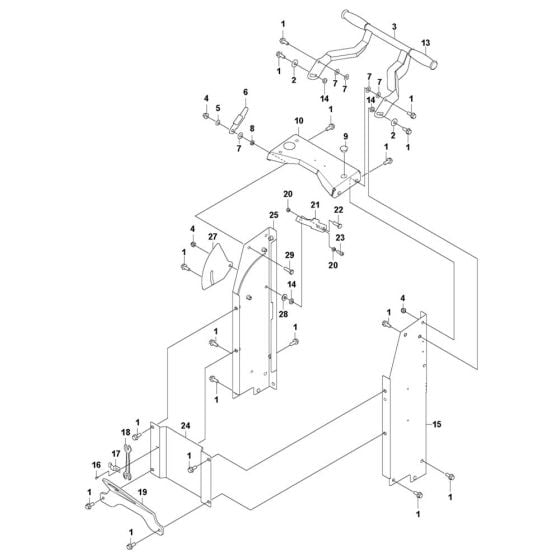 Cowl Assembly for Husqvarna FS500 E Floor Saw