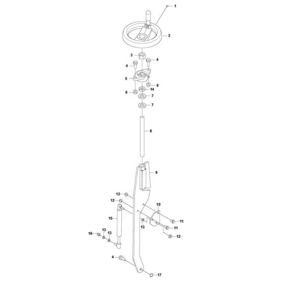 Height Adjustment Assembly for Husqvarna FS500 E Floor Saw