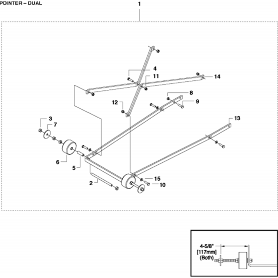 Pointer - Dual Assembly for Husqvarna FS513/FS520/FS524 Floor Saw