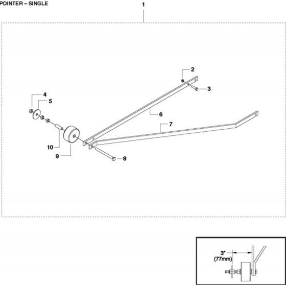 Pointer - Single Assembly for Husqvarna FS513/FS520/FS524 Floor Saw