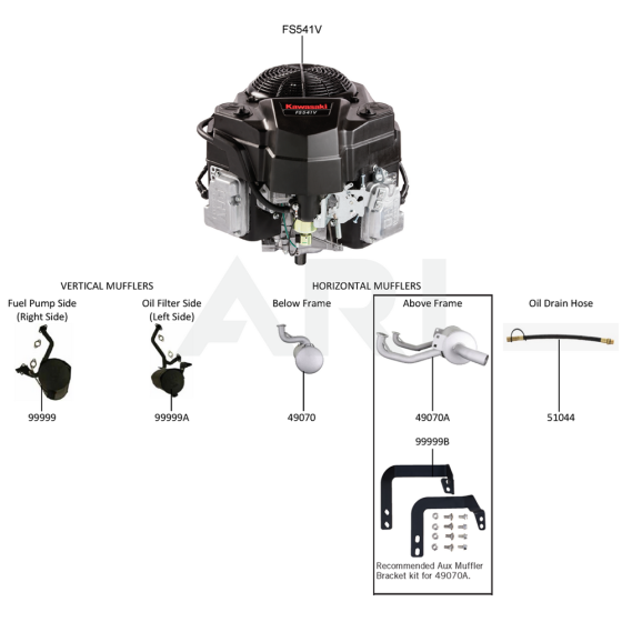 Replacement Engine / Accessories for Kawasaki FS541V Engine