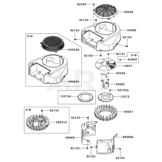 Cooling Equipment for Kawasaki FS541V Engine