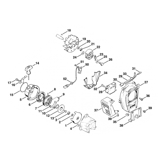 Stihl FS61 Rewind Starter Assembly