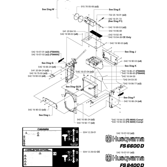 Cowling Assembly for Husqvarna FS6600 Floor Saw