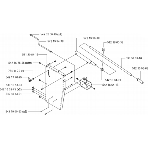 Cowling Side - L.H. Assembly for Husqvarna FS6600 Floor Saw