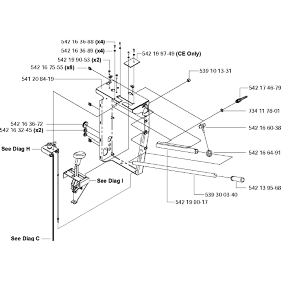 Cowling Side - R.H. Assembly for Husqvarna FS6600 Floor Saw