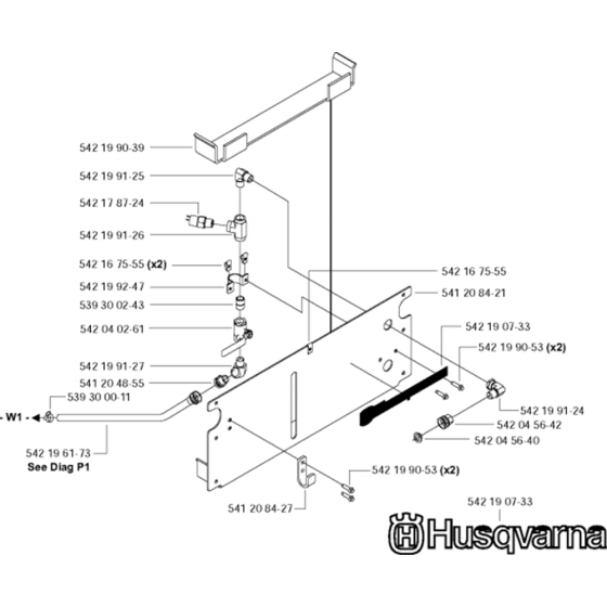 Cowling - Rear Assembly for Husqvarna FS6600 D Floor Saw