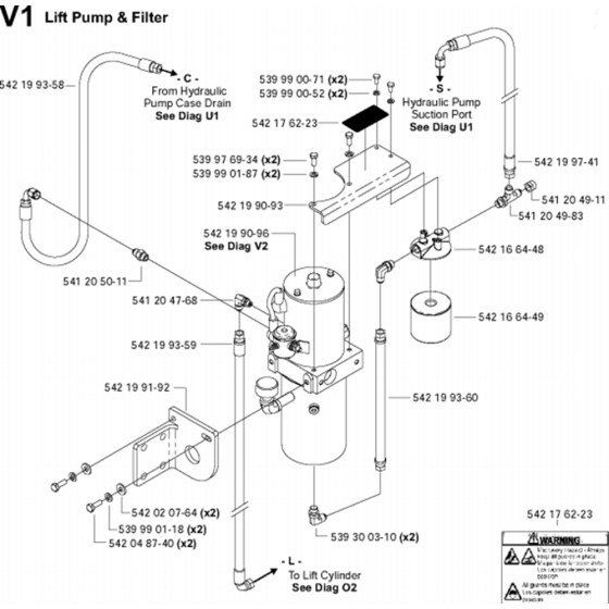 Lift Pump & Filter Assembly for Husqvarna FS6600 D Floor Saw