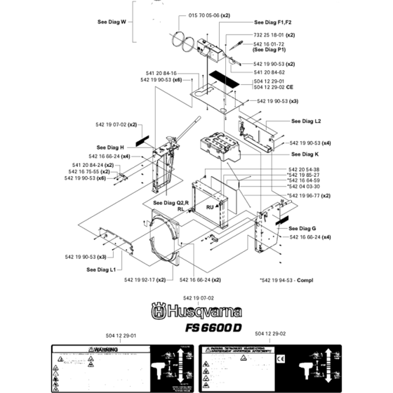 Cowling Assembly for Husqvarna FS6600 D Floor Saw