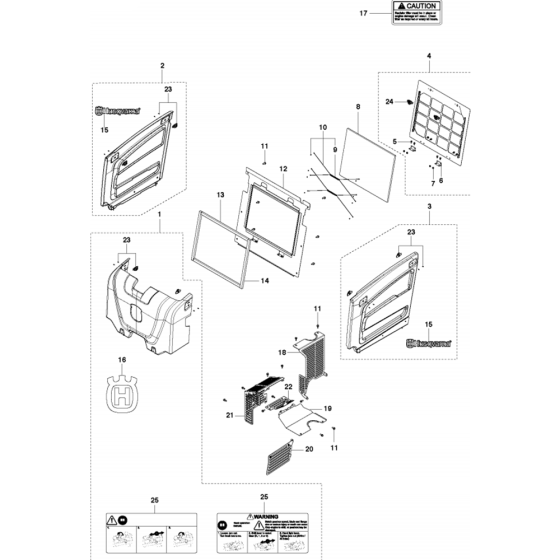 Cover Assembly for Husqvarna FS7000 Floor Saw