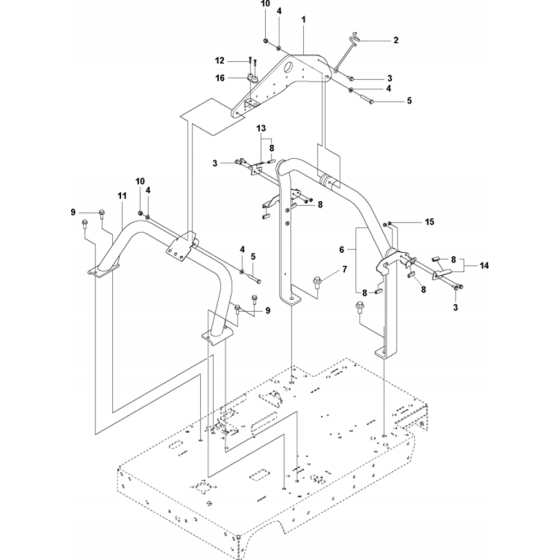 Lift Bail Assembly for Husqvarna FS7000 DL Floor Saw