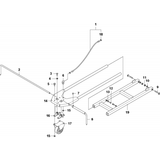 Pointer Assembly for Husqvarna FS7000 DL Floor Saw