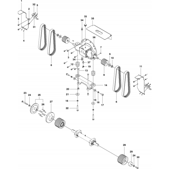 Belt Assembly for Husqvarna FS7000 DMT Floor Saw