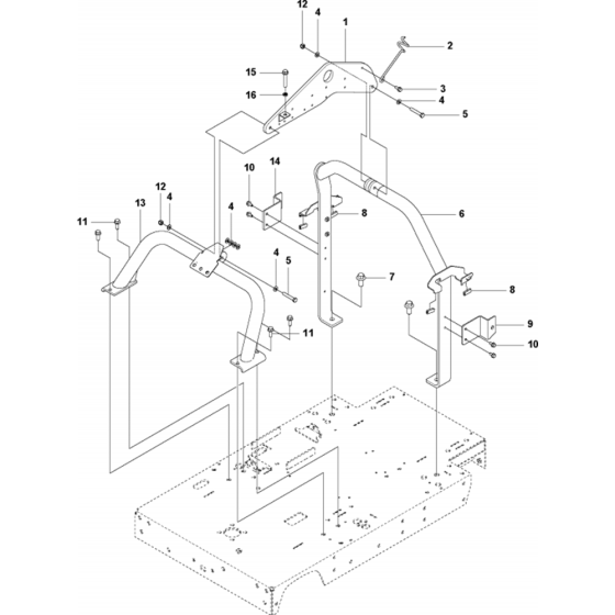 Lifting System Assembly for Husqvarna FS7000 DMT Floor Saw