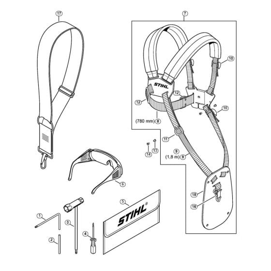 Tools & Extras for Stihl FS70C Brushcutter