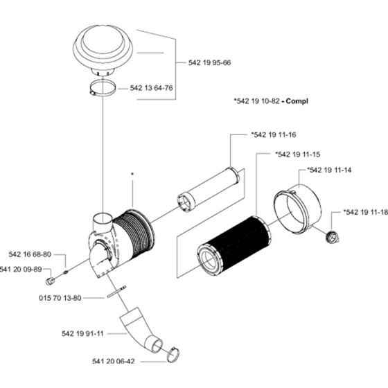 Air Filter Assembly for Husqvarna FS8400 Floor Saw