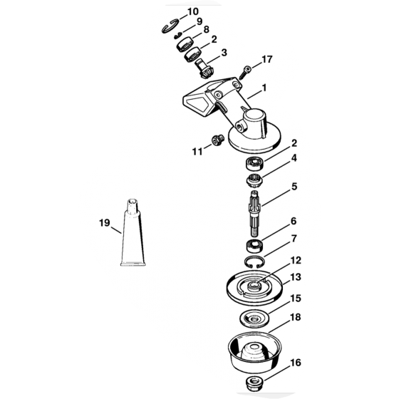 Stihl FS87 Brushcutter Gear Head Assembly