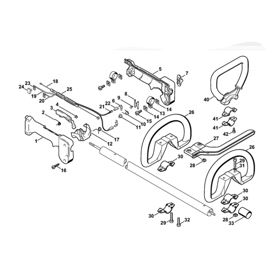 Stihl FS88 Loop Handle Assembly