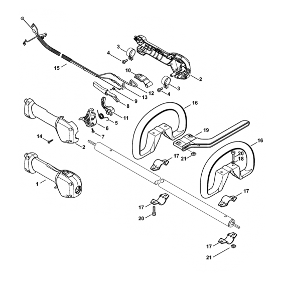 Stihl FS91 FS91r Handle Assembly