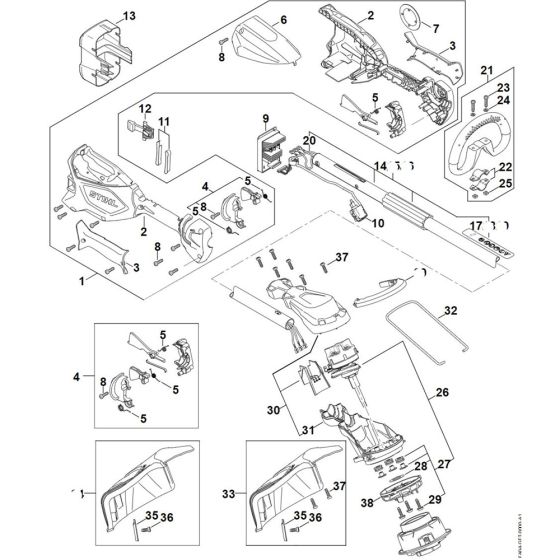 Spare parts for Stihl FSA 60 R Cordless Brushcutter