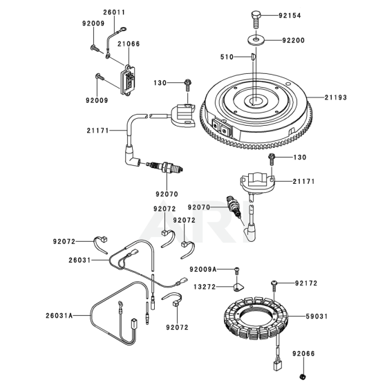 Electric Equipment for Kawasaki FT651V Engine