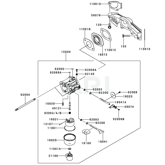 Carburettor for Kawasaki FT651V Engine