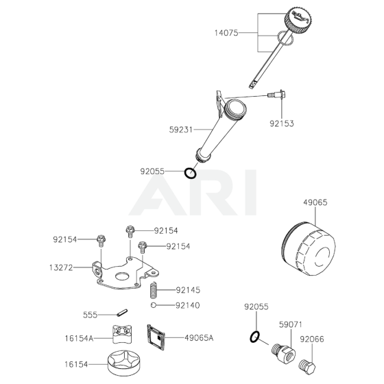 Lubrication Equipment for Kawasaki FT730V Engine