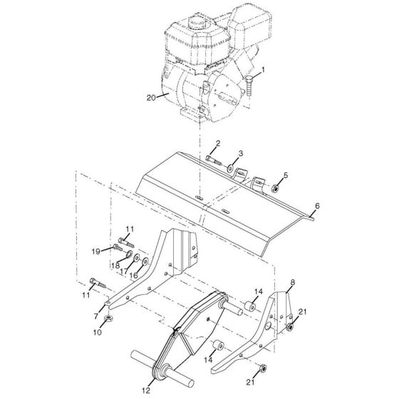 Transmission Assembly for Husqvarna FT900 Cultivator/Tiller