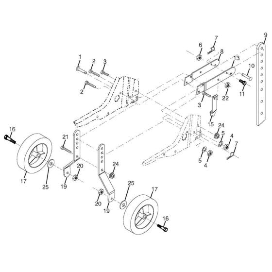 Wheel Assembly for Husqvarna FT900 Cultivator/Tiller