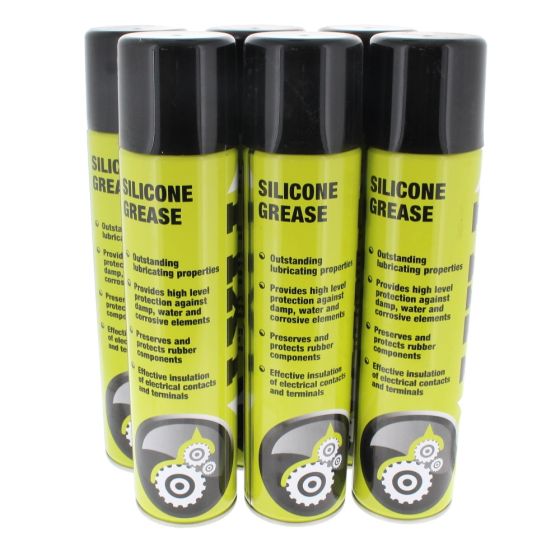 FIXT Silicone Grease - 400ml Aerosol Spray Can - Pack of 6