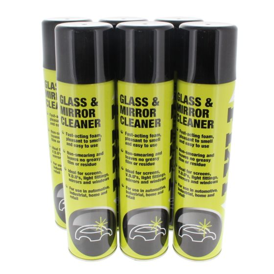 FIXT Glass & Mirror Cleaner - 400ml Aerosols - Pack of 6