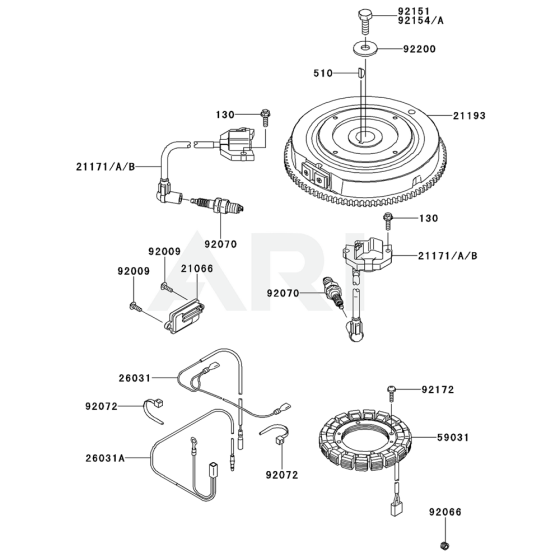 Electric Equipment for Kawasaki FX481V Engine