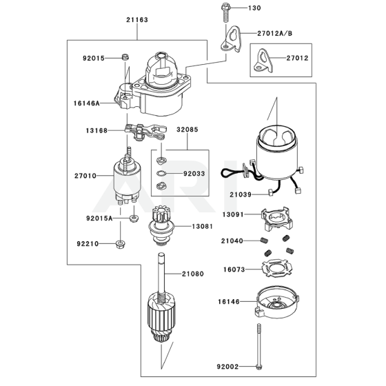 Starter for Kawasaki FX481V Engine