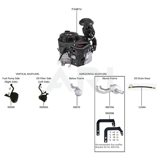 Replacement Engine / Accessories for Kawasaki FX481V Engine