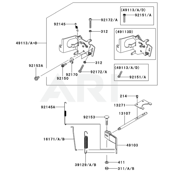 Control Equipment for Kawasaki FX481V Engine