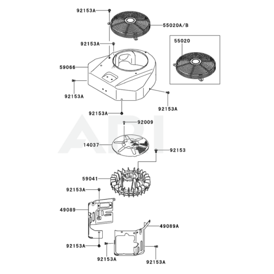 Cooling Equipment for Kawasaki FX481V Engine