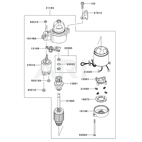 Starter for Kawasaki FX541V Engine