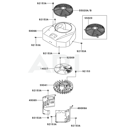 Cooling Equipment for Kawasaki FX600V Engine