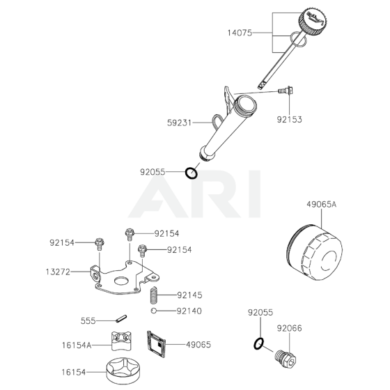 Lubrication Equipment for Kawasaki FX730V Engine