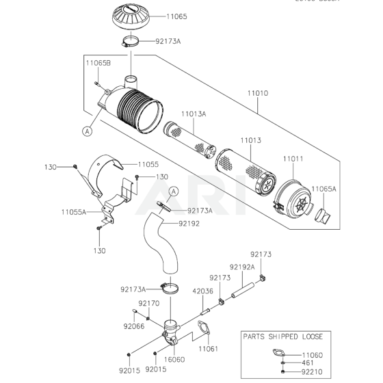 Air Filter / Muffler for Kawasaki FX651V Engine